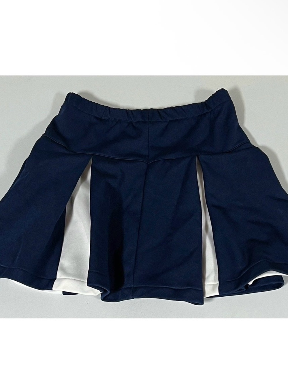 Squad On Navy Blue White Pleated Cheer Cheerleading Mini Skirt Bottoms Size M 🤍💙
